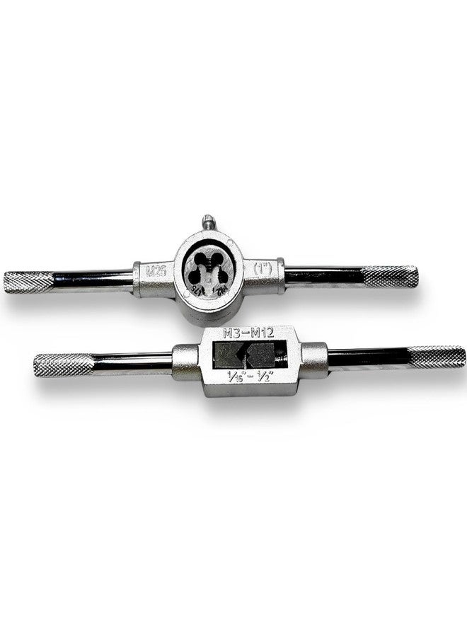 ziodic Practical/set Metric Handle Taps Dies Sets Kits Screw Thread Taps Carbon Steel M3-M12 Dies Wrench Screw (20 Pic) - Image 3